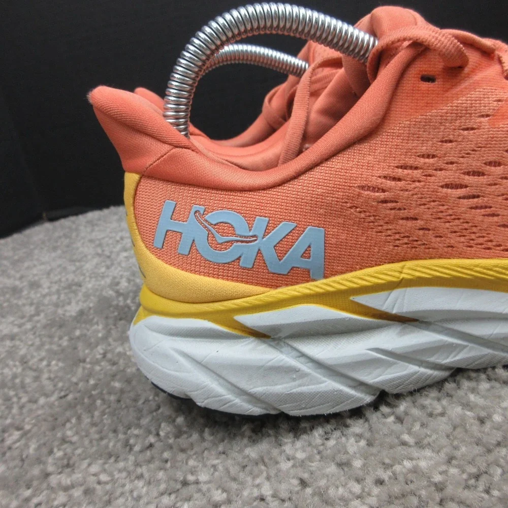 Hoka One One Sneakers Womens 8 B US Orange Clifton 8 Running Shoes Trainers